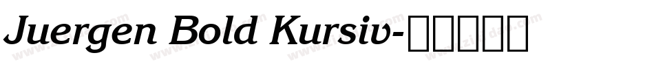Juergen Bold Kursiv字体转换